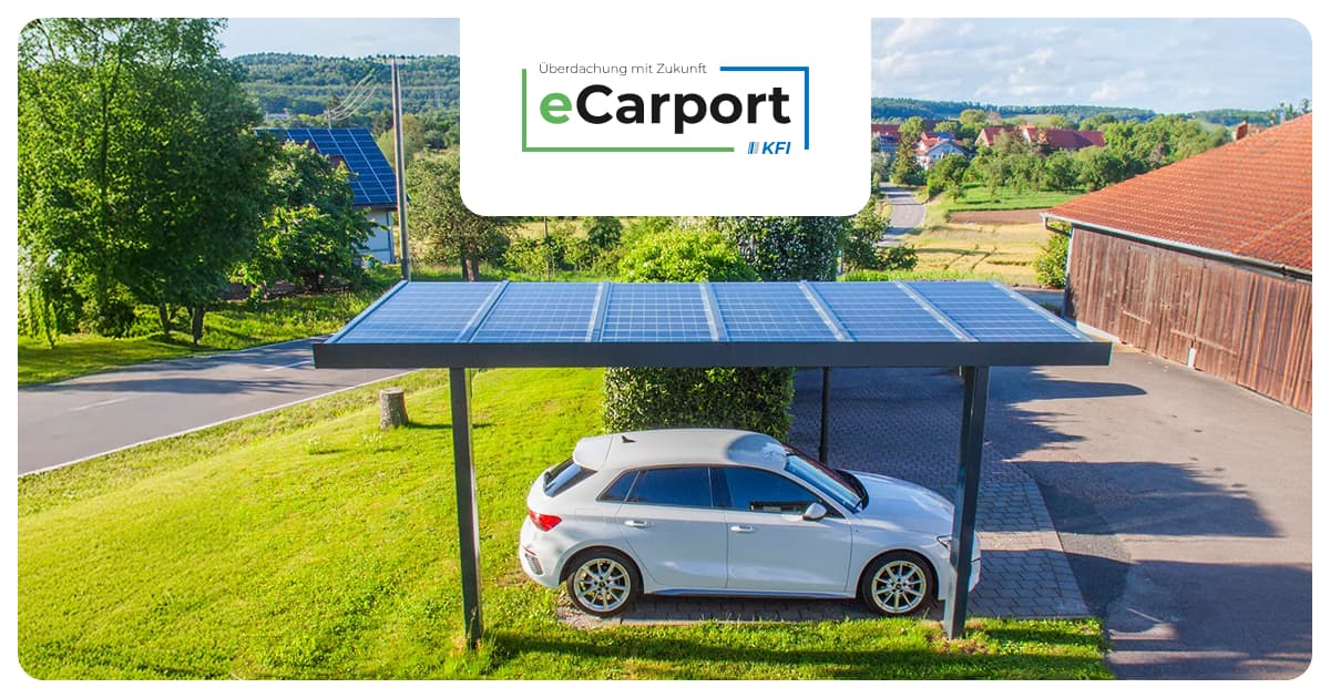 eCarport mit Photovoltaik von KFI | Made in Germany
